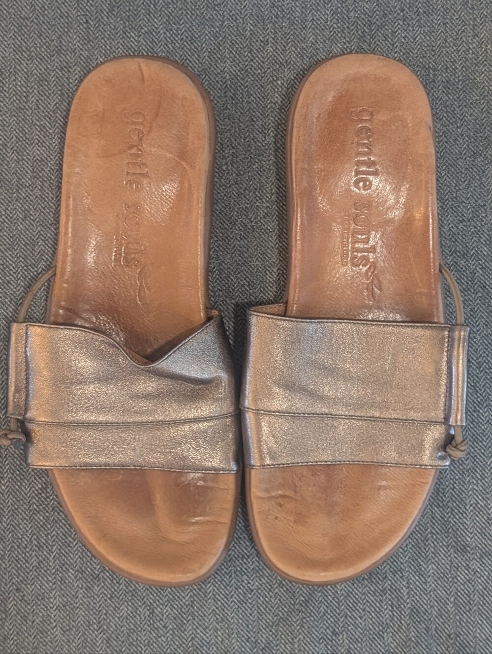 gentle souls Bronze Metallic Slide Mule